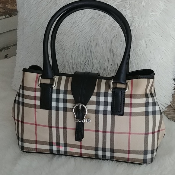 Burberry Beige and Black Satchel - Picture 2 of 16